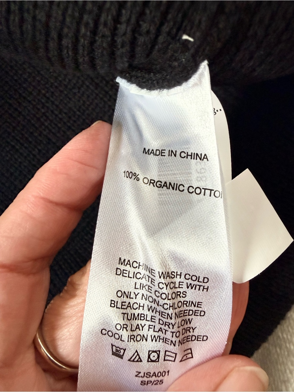 Quince Organic Cotton Sweater Jacket Black Small - Picture 9 of 9
